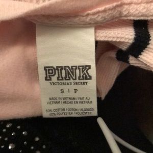 PINK brand cozy thermal LS tee with ribbed detail